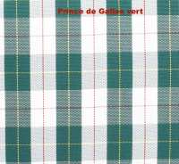 Citroen-2CV - 2CV alt, Sitzbezüge vorne + hinten, Hängematte, Stoff kariert grün-weiß  (Prince de Ga