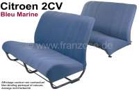 Citroen-2CV - Sitzbankbezug 2CV, für 1 Sitzbank vorne + 1 Sitzbank hinten. Stoff in dunkelblau (Bleu Ma