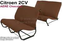 Citroen-2CV - Sitzbankbezug 2CV, für 1 Sitzbank vorne + 1 Sitzbank hinten. Kunstleder Chocolat (AÉRÉ 