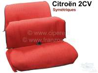 Citroen-2CV - Sitzbankbezug 2CV AZAM, Sitzbank vorne + hinten (symetrisch, die Rückenlehen haben 2 abge