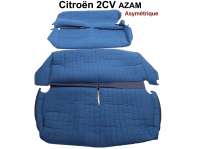 Citroen-2CV - Sitzbankbezug 2CV AZAM, Sitzbank vorne + hinten (asymetrisch, die Rückenlehen haben 2 eck
