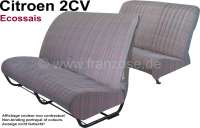 Citroen-2CV - Sitzbankbezug 2CV Club, für 1 Sitzbank vorne + 1 Sitzbank hinten.  Stoff (Ecossais 1661) 