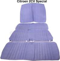 2CV Original Sitzbezug Vordersitz links (Rückenlehne mit 2 abgerundeten  Ecken) grün Stoff Charleston Citroën 2CV