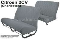 Original-Sitzbezug Satz: 2 Vordersitze + 1Hintersitzbank grau Stoff  Charleston Citroën 2CV - Citron Pieces