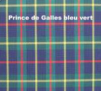 Citroen-2CV - Sitzbankbezug 2CV vorne + hinten (für Sitzbank). Stoff in kariert blau-grün  (Prince de 