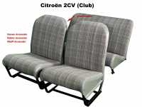 citroen 2cv komplette sitzbezuege saetze sitzbezug 2cv6 club vorne hinten symetrische rueckenlehne stoff ecossais 1661 P18888 - Bild 1