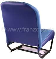Sitzbezug 2CV6 vorne + hinten. Symetrische Rückenlehnen. Stoff (Bleu Raye  1676) in den Farben hellblau - dunkelblau. (O