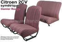 citroen 2cv komplette sitzbezuege saetze sitzbezug vorne hinten symetrische rueckenlehnen P18796 - Bild 1