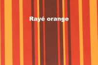 Citroen-2CV - Sitzbezug 2CV vorne + hinten. Symetrische Rückenlehnen. Stoff: (Raye Orange) in den Farbe