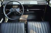 Citroen-2CV - Sitzbezug 2CV, vorne + hinten. Symmetrische Rückenlehnen. Kunstleder schwarz (AÉRÉ), ge