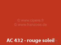 Citroen-2CV - Lack 1000ml / AC 432 / 9/76-9/77 Rouge Soleil, bitte mit dem Härter 20438 mischen,  2 Tei