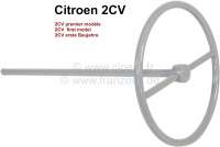 Citroen-2CV - Lenkrad mit Lenksäule. Komplett aus Metall nachgefertigt. Passend für Citroen 2CV erste 