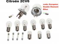 citroen 2cv leuchtmittel gluehbirnen 12 volt gluehlampenset bilux 2cv6 scheinwerfern bestehend 2x 14031 P14694 - Bild 1