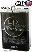 Peugeot - Motoröl SAE 40 HTX Prestige Einbereichsöl von TOTAL/elf (5 Liter Blech Kanister). Für d