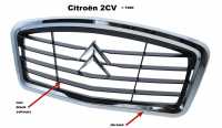 citroen 2cv motorhaube frontbleche kuehlergrill kunststoff farbe schwarz verchromter einfassung P16051 - Bild 1