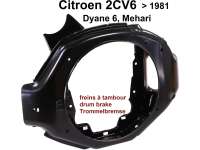 Citroen-2CV - Motorlüftergehäuse (für Trommelbremse). Passend für Citroen 2CV6, Dyane, AK, Mehari. N