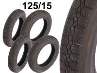 Citroen-2CV - Reifen R125/15, Nachbau. Satz zu 4 Stück. Der Reifen ähnelt optisch dem Michelin Profil.