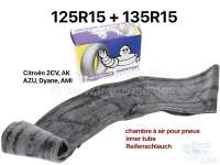 Citroen-2CV - Reifenschlauch für Reifengröße 125/15 - 135/15. Hersteller Michelin. Passend für Citro