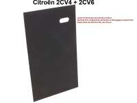 Citroen-2CV - Rückleuchte 2CV, Pappe für Abschirmung zum Kofferraum, für Citroen 2CV6.