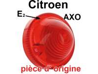 Citroen-2CV - Rücklichtkappe rot (Original AXO, mit Prüfzeichen). Passend für Citroen AK. Citroen DS 