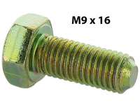 Alle - M9x16, Schraube für die Befestigung der seitlichen Abdeckplatten an der Vorderachse. Pass