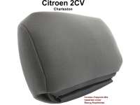 Citroen-DS-11CV-HY - 2CV, Kopfstützenbezug für Citroen 2CV Charleston. Velour grau. Per Stück.