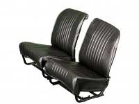 Citroen-2CV - 2CV, Sitzbezug Vordersitz (2x) links + rechts. Asymetrisch, Kunstleder schwarz, die Oberfl