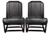 Alle - 2CV, Sitzbezug Vordersitz, offene Seiten (2 Stück). Material: Kunstleder schwarz, glatte 