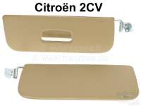 Citroen-2CV - Sonnenblende links + rechts (1 Paar). Farbe beige. Passend für Citroen 2CV. Die Sonnenble