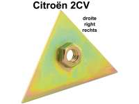 Citroen-2CV - 2CV, Spiegel rechts, Nachrüstplatte für den rechten Aussenspiegel, passend für Citroen 