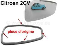 Citroen-2CV - 2CV, Spiegelglas (mit Kunststoffeinfassung) passend für links sowie rechts. Passend für 