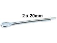 Citroen-2CV - Spurstangenkopf + Schwingrmlager Splint, klein. Passend für Citroen 2CV. Maß: 2 x 20mm