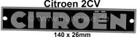 citroen 2cv stossstange hinten erste version emblem schriftzug P16887 - Bild 1