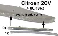 Citroen-2CV - Stoßstangen Zierleiste vorne, links + rechts passend, für Citroen 2CV bis Baujahr 1963. 