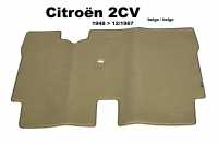 citroen 2cv teppichsaetze fussmatten alt teppichmatte vorne velour farbe beige eingefasst es handelt P18917 - Bild 1