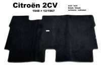 citroen 2cv teppichsaetze fussmatten alt teppichmatte vorne velour farbe schwarz eingefasst es handelt P18916 - Bild 1
