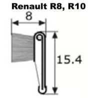 Citroen-2CV - R8/R10, Fensterschachtdichtung innen. Diese Dichtung kann universal genutz werden. Sie ist