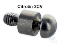 Citroen-2CV - 2CV, Türscheibe vorne, Haltepin aus Edelstahl. Verschraubt am Klappfensterrahmen. Der Pin