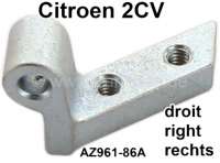Citroen-2CV - 2CV, Türscheibe vorne, Scharniergegenstück vorne rechts, an dem  Klappfensterrahmen. (Be