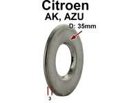 Citroen-2CV - AK400/AZU, Hecktür, Chromrosette unter dem Hecktürgriff. 35x17,5x3mm.  Or.Nr. AZ86189