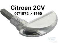 Citroen-2CV - 2CV, Türgriff hinten, außen, letzte Ausführung (Vierkantzapfen + 2 Abstufungen). Verbau