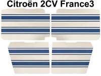 Citroen-2CV - Türverkleidungen komplett für vorne + hinten (4 Stück). Niedrige Version. Passend für 