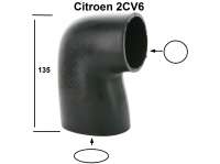 Citroen-2CV - Gummischlauch für 2CV6, zwischen Vergaser + Luftfilter (ovaler Vergaser). Durch Risse in 