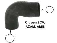 Alle - Gummischlauch für Citroen 2CV, AZAM, AMI6. Zwichen runden Vergaser und grauen Blechluftfi