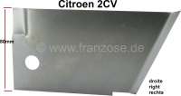 Citroen-2CV - 2CV, A-Säule: Dreiecksblech rechts, Reparaturblech für die unteren 10cm, die auf dem Sch