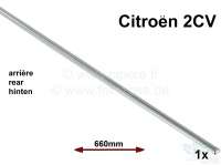 Citroen-2CV - 2CV, Türzierleiste für die hintere Tür, Nachbau, aus polierten Aluminium. Die Zierleist