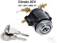Citroen-2CV - Zündschloss im Armaturenbrett, für Citroen 2CV mit Starterknopf (mit 4 Anschlüssen). Da