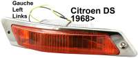 Citroen-DS-11CV-HY - Blinker vorne links komplett. Passend für Citroen DS, ab Baujahr 1968. Der Blinker ist ko
