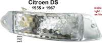Alle - Blinker vorne rechts komplett. Passend für Citroen DS, von Baujahr 1955 bis 1967. Blinker