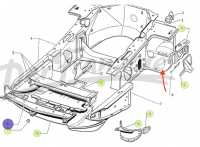 Citroen-DS-11CV-HY - Reparaturblech links hinter dem Vorderrad am Chassis. Verbindung von der A-Säule zum Schw